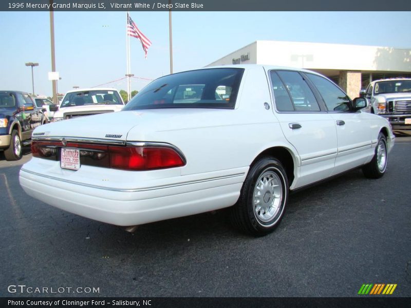 Vibrant White / Deep Slate Blue 1996 Mercury Grand Marquis LS