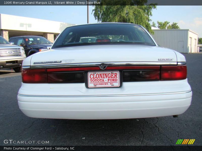 Vibrant White / Deep Slate Blue 1996 Mercury Grand Marquis LS