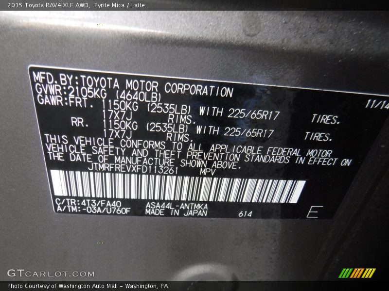 Pyrite Mica / Latte 2015 Toyota RAV4 XLE AWD