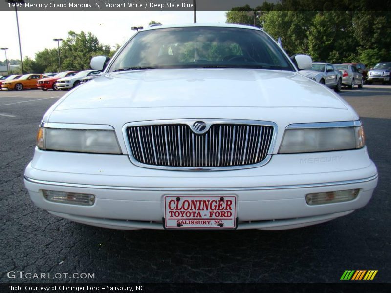 Vibrant White / Deep Slate Blue 1996 Mercury Grand Marquis LS