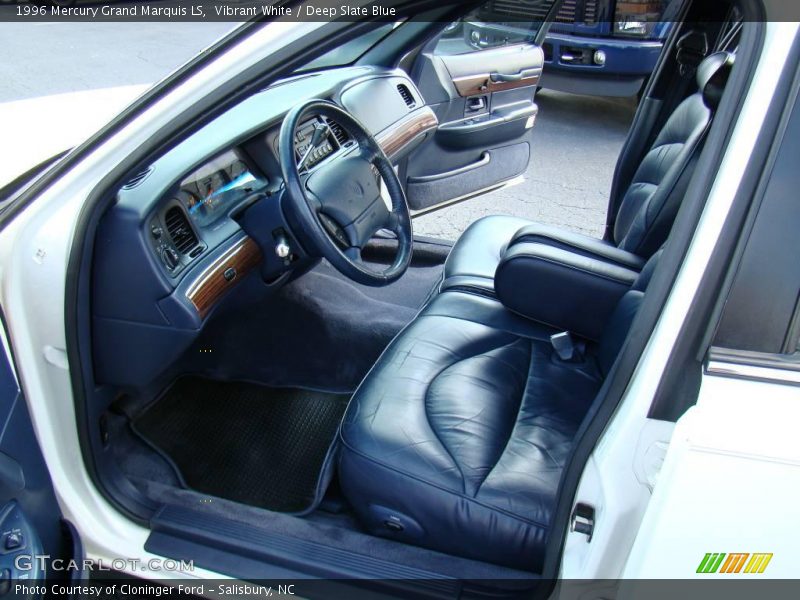 Vibrant White / Deep Slate Blue 1996 Mercury Grand Marquis LS