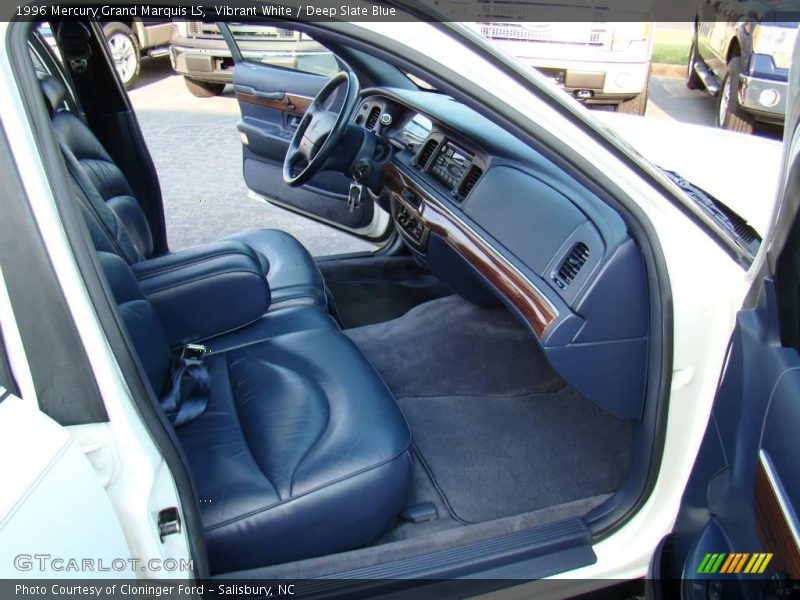 Vibrant White / Deep Slate Blue 1996 Mercury Grand Marquis LS