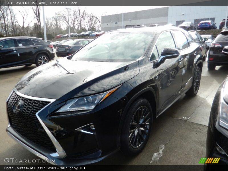 Obsidian / Black 2018 Lexus RX 350 AWD