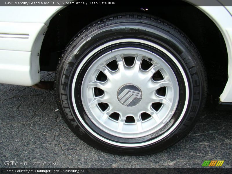 Vibrant White / Deep Slate Blue 1996 Mercury Grand Marquis LS