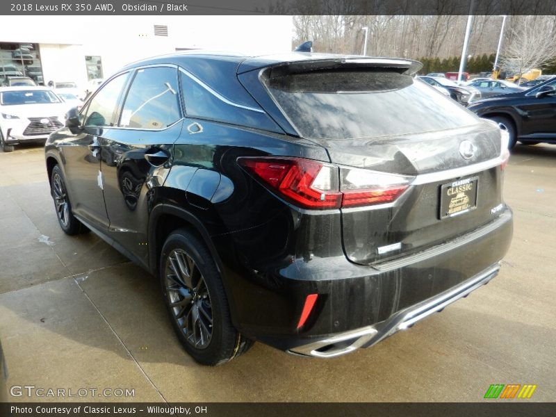 Obsidian / Black 2018 Lexus RX 350 AWD