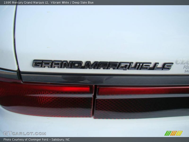 Vibrant White / Deep Slate Blue 1996 Mercury Grand Marquis LS