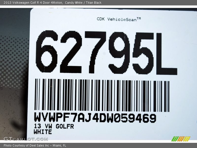 Candy White / Titan Black 2013 Volkswagen Golf R 4 Door 4Motion