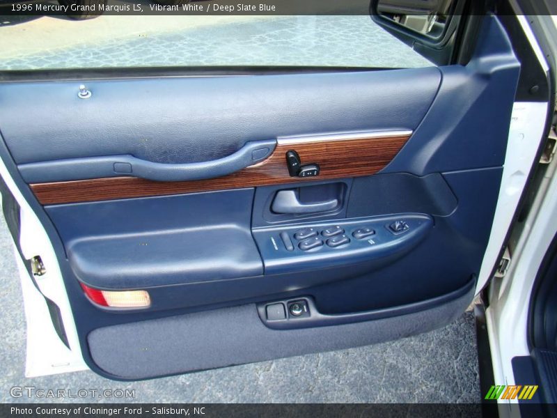 Vibrant White / Deep Slate Blue 1996 Mercury Grand Marquis LS