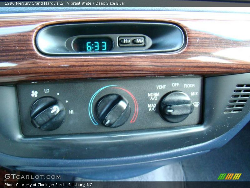 Vibrant White / Deep Slate Blue 1996 Mercury Grand Marquis LS