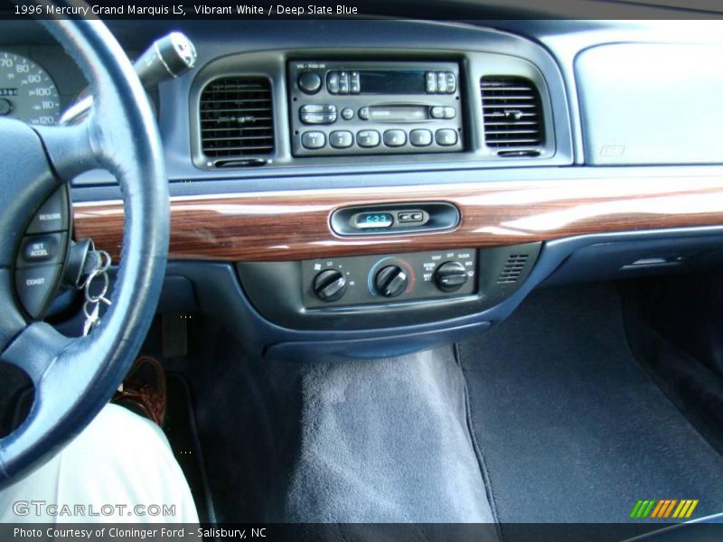 Vibrant White / Deep Slate Blue 1996 Mercury Grand Marquis LS