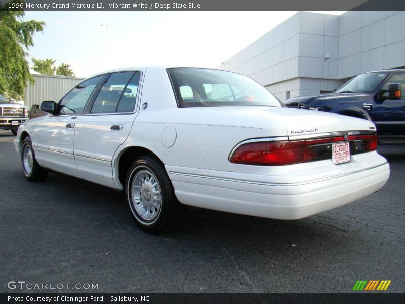 Vibrant White / Deep Slate Blue 1996 Mercury Grand Marquis LS