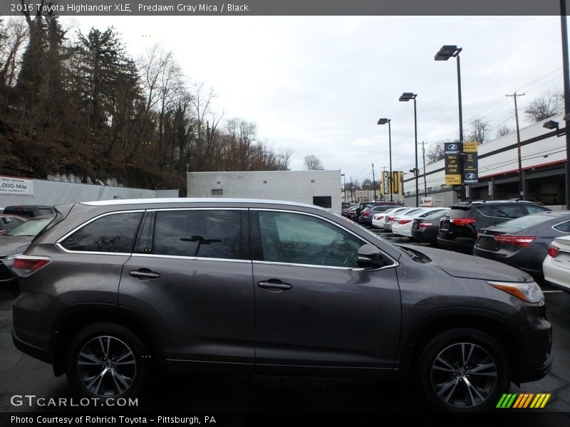 Predawn Gray Mica / Black 2016 Toyota Highlander XLE
