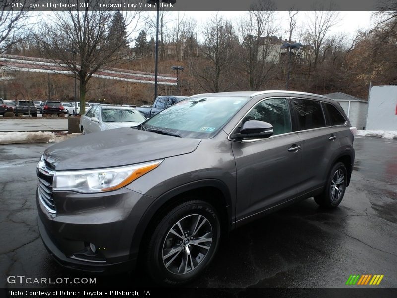Predawn Gray Mica / Black 2016 Toyota Highlander XLE