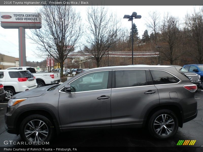 Predawn Gray Mica / Black 2016 Toyota Highlander XLE