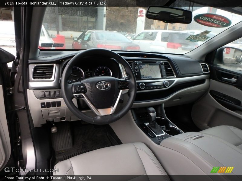 Predawn Gray Mica / Black 2016 Toyota Highlander XLE