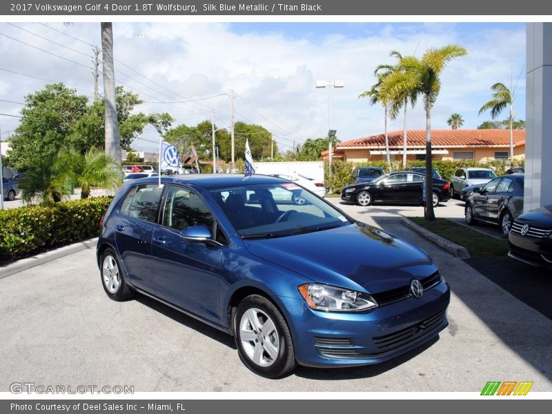 Silk Blue Metallic / Titan Black 2017 Volkswagen Golf 4 Door 1.8T Wolfsburg