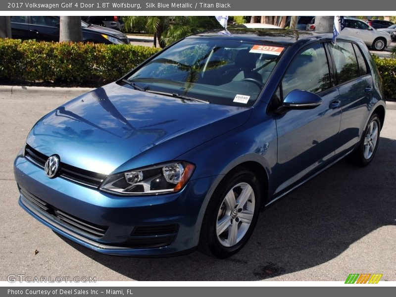 Silk Blue Metallic / Titan Black 2017 Volkswagen Golf 4 Door 1.8T Wolfsburg