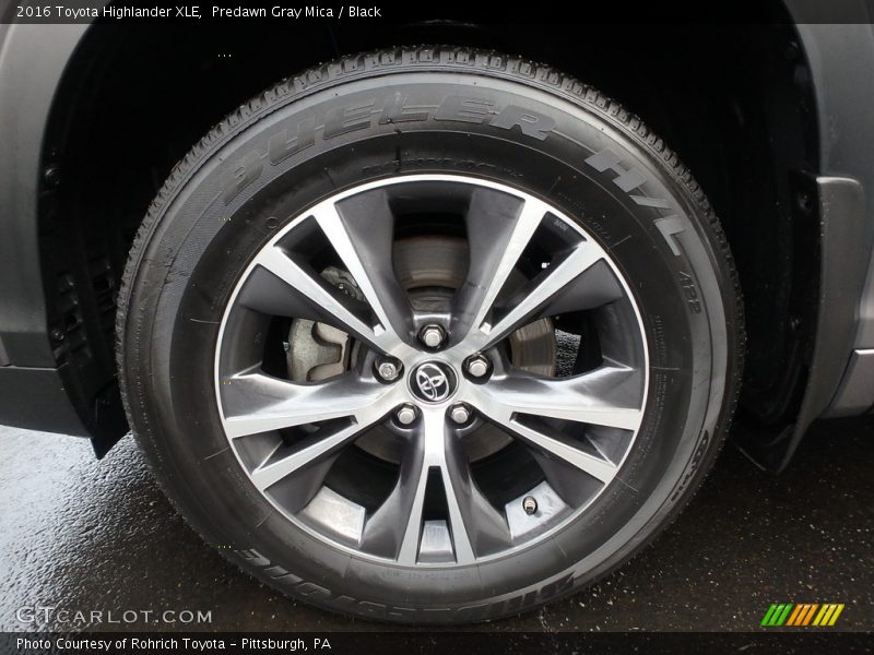 Predawn Gray Mica / Black 2016 Toyota Highlander XLE