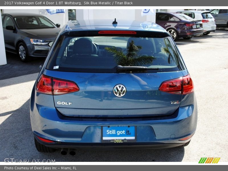 Silk Blue Metallic / Titan Black 2017 Volkswagen Golf 4 Door 1.8T Wolfsburg