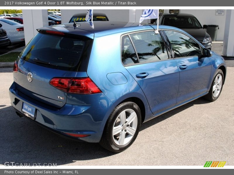 Silk Blue Metallic / Titan Black 2017 Volkswagen Golf 4 Door 1.8T Wolfsburg