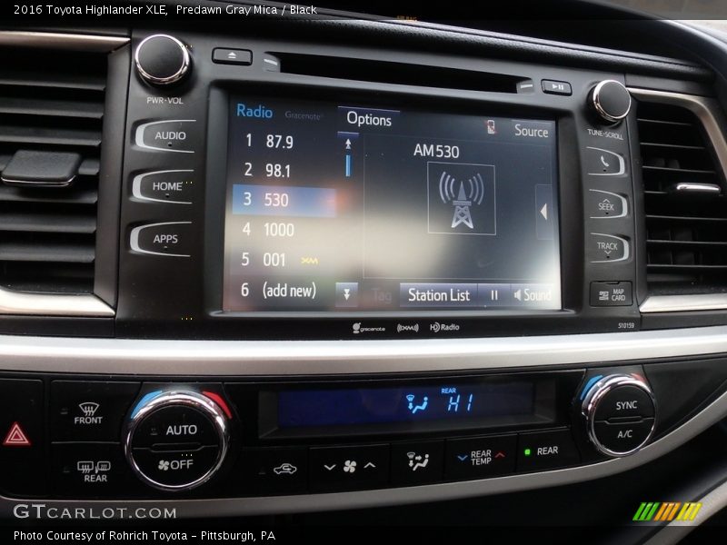 Predawn Gray Mica / Black 2016 Toyota Highlander XLE