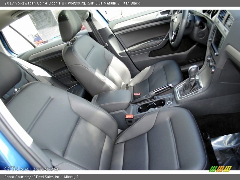 Silk Blue Metallic / Titan Black 2017 Volkswagen Golf 4 Door 1.8T Wolfsburg