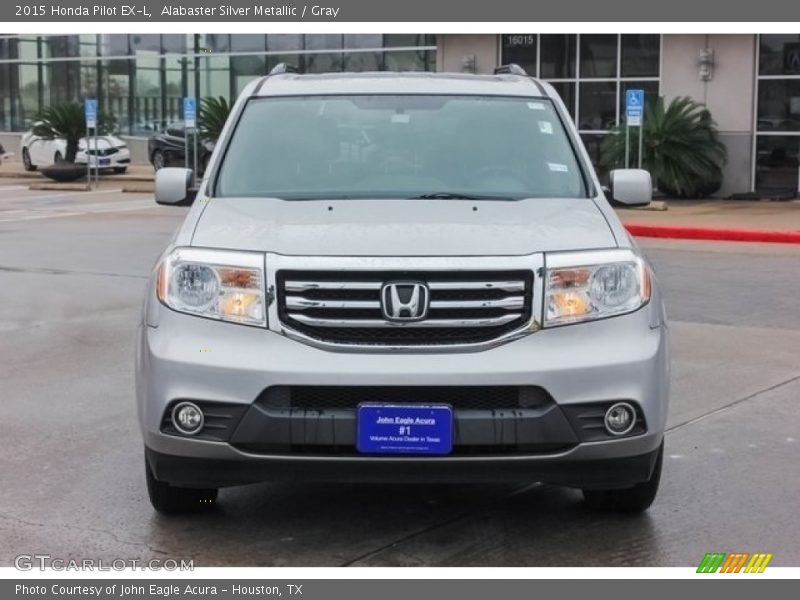 Alabaster Silver Metallic / Gray 2015 Honda Pilot EX-L
