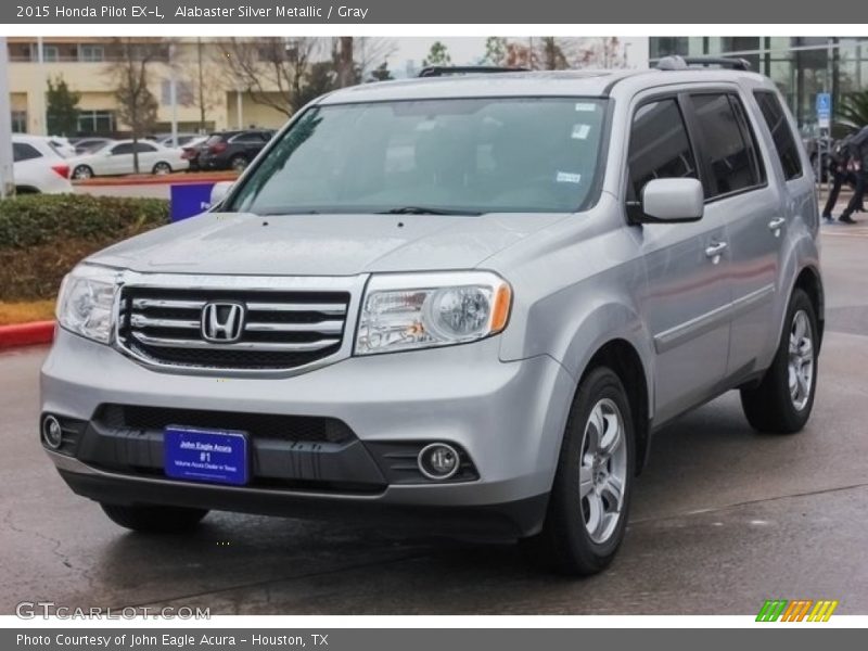 Alabaster Silver Metallic / Gray 2015 Honda Pilot EX-L