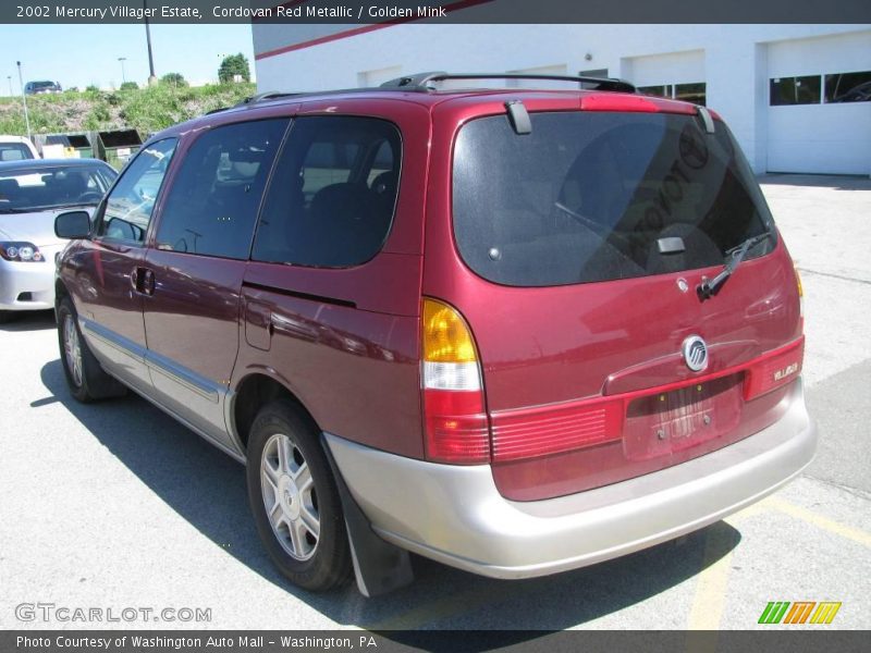 Cordovan Red Metallic / Golden Mink 2002 Mercury Villager Estate