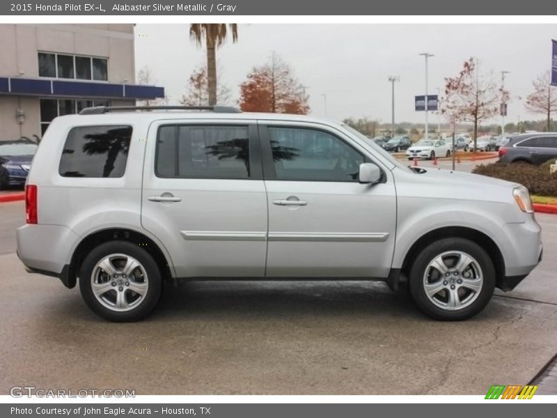 Alabaster Silver Metallic / Gray 2015 Honda Pilot EX-L
