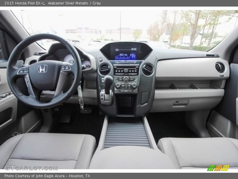 Alabaster Silver Metallic / Gray 2015 Honda Pilot EX-L