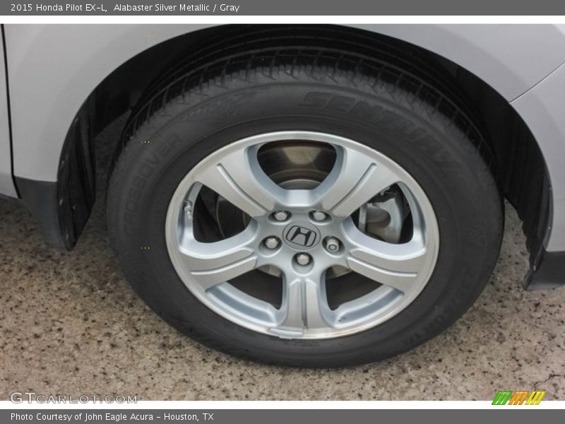 Alabaster Silver Metallic / Gray 2015 Honda Pilot EX-L