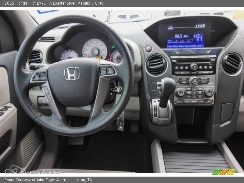 Alabaster Silver Metallic / Gray 2015 Honda Pilot EX-L