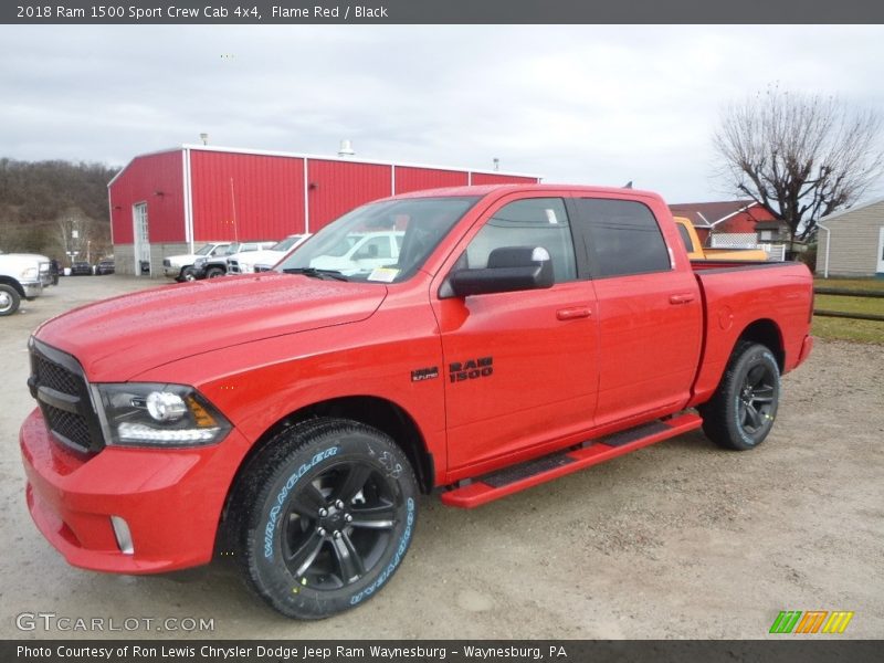 Flame Red / Black 2018 Ram 1500 Sport Crew Cab 4x4