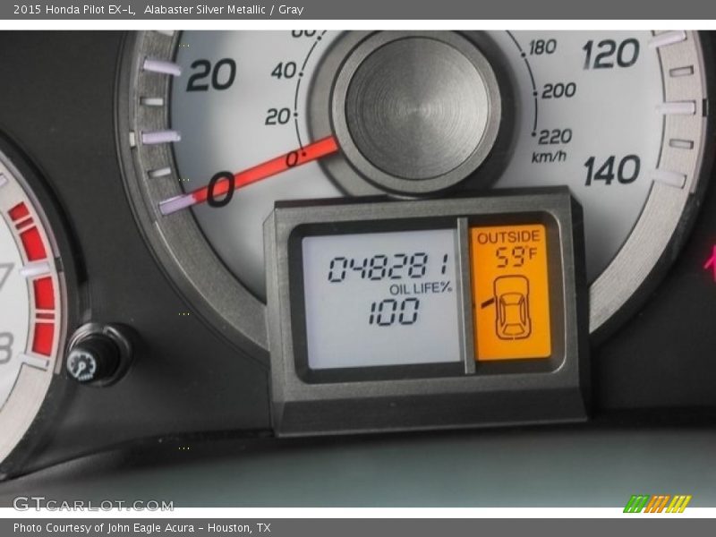 Alabaster Silver Metallic / Gray 2015 Honda Pilot EX-L