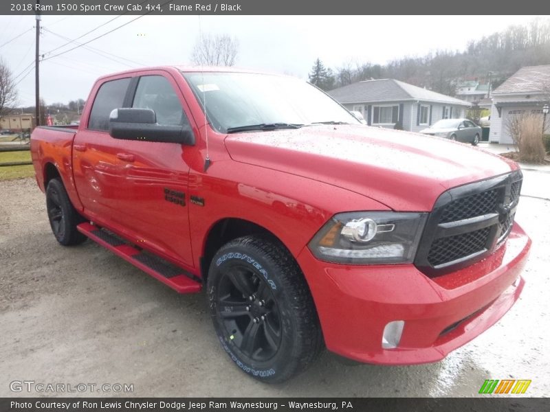 Flame Red / Black 2018 Ram 1500 Sport Crew Cab 4x4