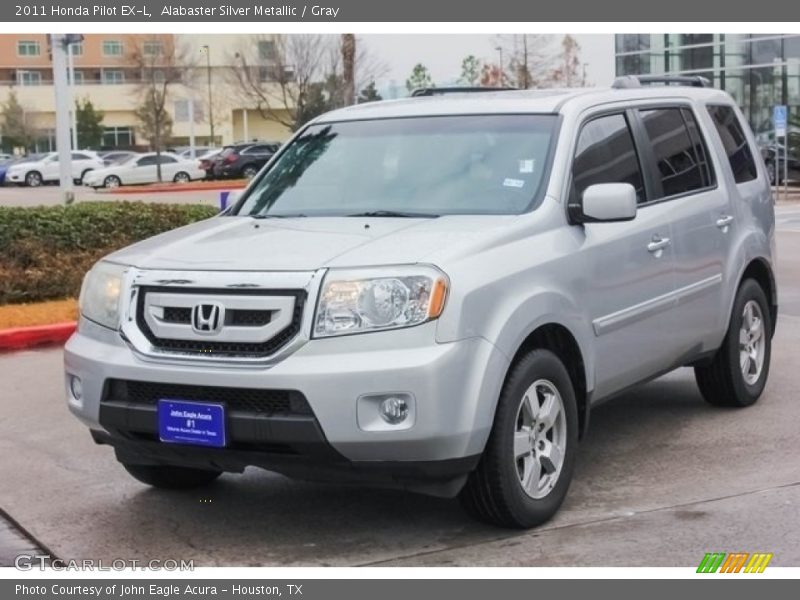 Alabaster Silver Metallic / Gray 2011 Honda Pilot EX-L