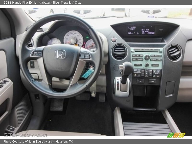 Alabaster Silver Metallic / Gray 2011 Honda Pilot EX-L