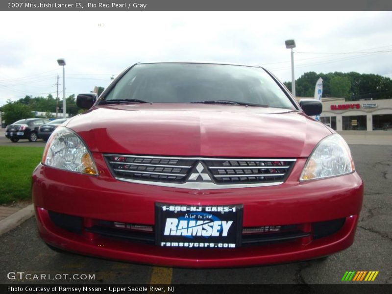 Rio Red Pearl / Gray 2007 Mitsubishi Lancer ES