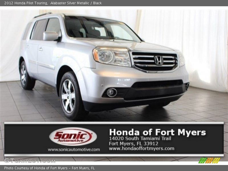 Alabaster Silver Metallic / Black 2012 Honda Pilot Touring