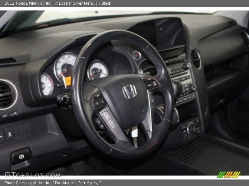 Alabaster Silver Metallic / Black 2012 Honda Pilot Touring