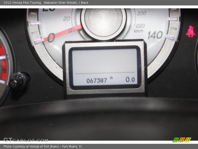Alabaster Silver Metallic / Black 2012 Honda Pilot Touring