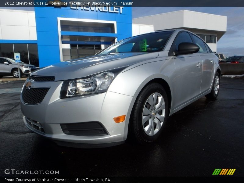 Silver Ice Metallic / Jet Black/Medium Titanium 2012 Chevrolet Cruze LS