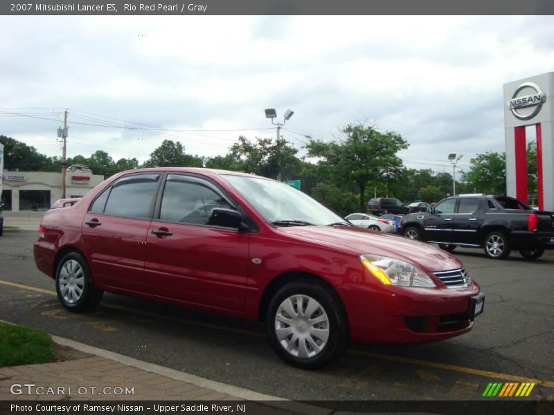 Rio Red Pearl / Gray 2007 Mitsubishi Lancer ES