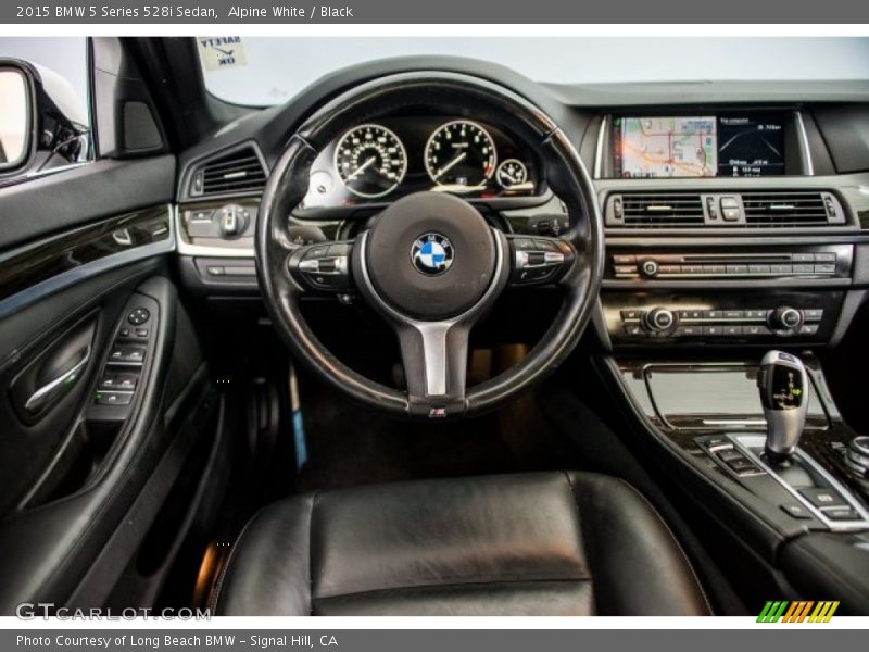 Alpine White / Black 2015 BMW 5 Series 528i Sedan