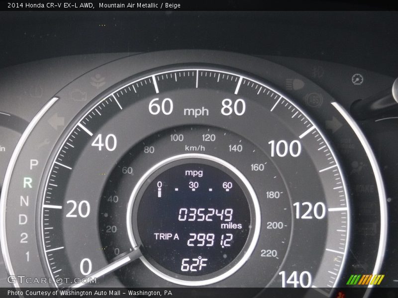 Mountain Air Metallic / Beige 2014 Honda CR-V EX-L AWD