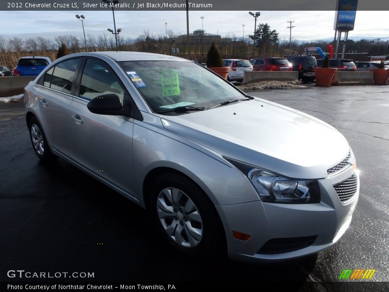 Silver Ice Metallic / Jet Black/Medium Titanium 2012 Chevrolet Cruze LS