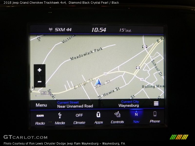 Navigation of 2018 Grand Cherokee Trackhawk 4x4