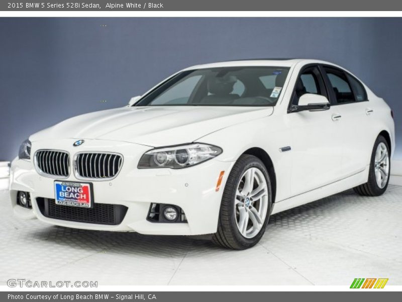 Alpine White / Black 2015 BMW 5 Series 528i Sedan