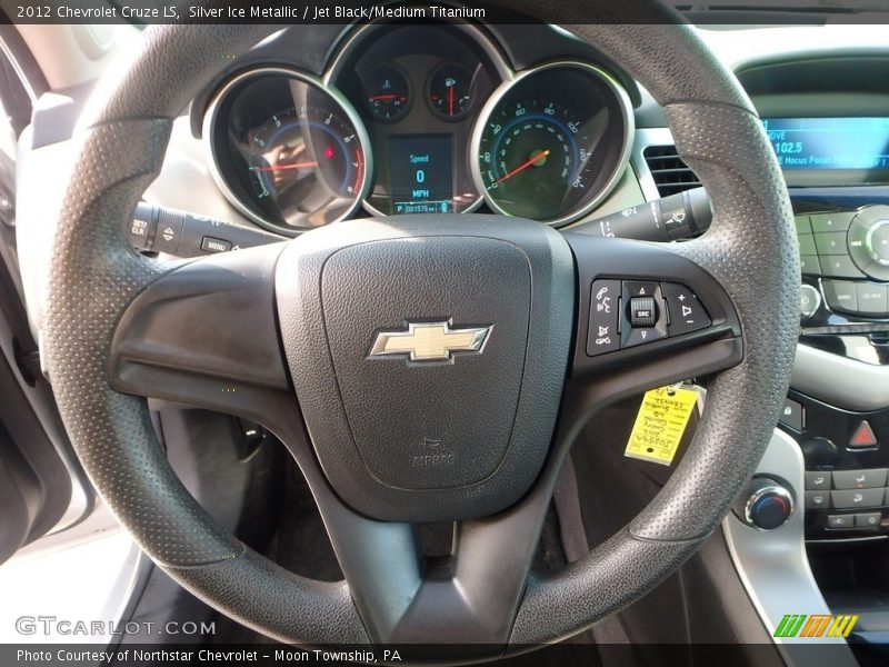 Silver Ice Metallic / Jet Black/Medium Titanium 2012 Chevrolet Cruze LS